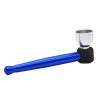 Metal pipe colorful aluminum with Black Nut Design Includes 5 stainless steel screen filters and organza gift storage bag