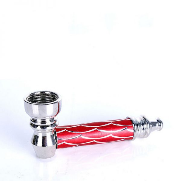 Metal pipe modern Leaf design Includes 5 stainless steel screen filters and organza gift storage bag