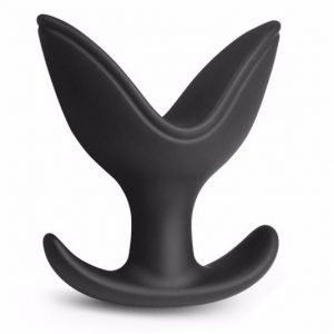 4" Silicone Anal/Butt Plug and Speculum - Black