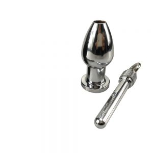 Chrome Plated 3 1/2" Steel Plug with Removable Core - Chrome