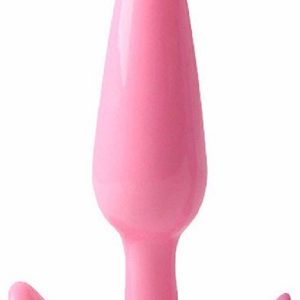 4 3/4" Classic Cone Shaped Beginner Anal/Butt Plug with Lay Flat Base - Pink