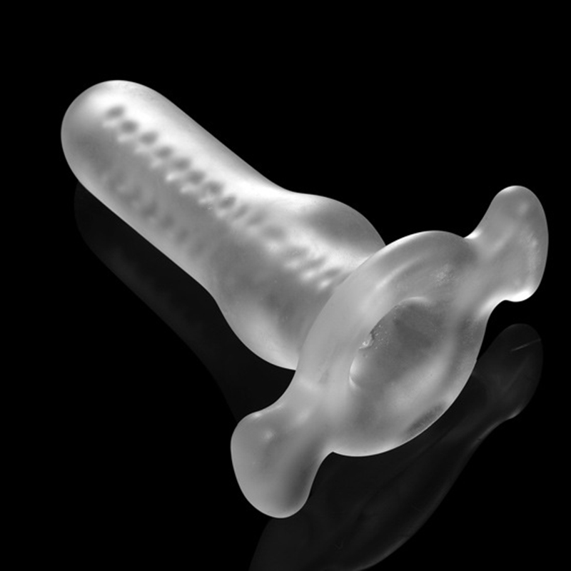 Hollow Anal Plug/Masturbator Sleeve - Multi Use - Clear