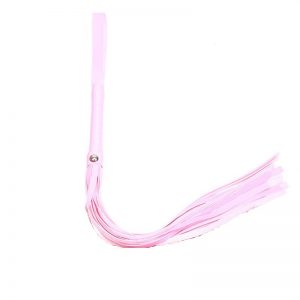 Leather-Like Whip with Loop - Pink - 21 3/4" (55cm)