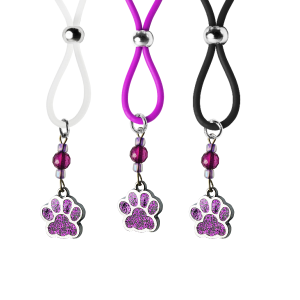 Nipple Lasso with Purple Animal Paw on Silicone Loop
