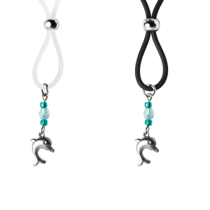 Nipple Lasso with Silver Dolphin on Silicone Loop