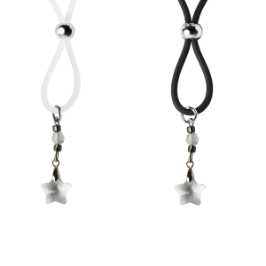 Nipple Lasso with Clear Crystal Glass Star on Silicone Loop